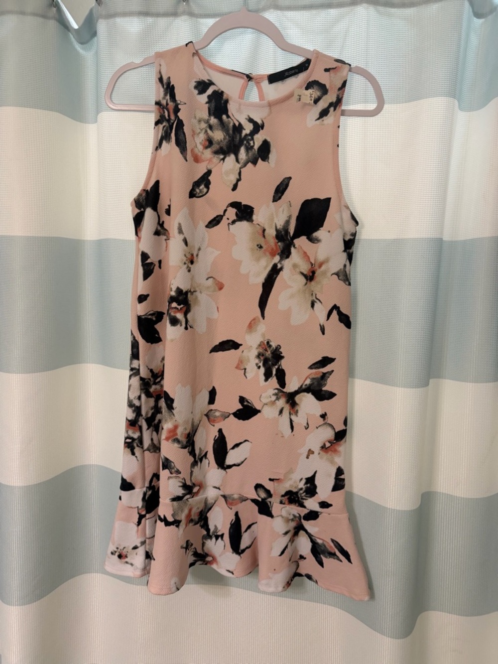 J.Roberts Pink Floral Sleeveless Shift Dress